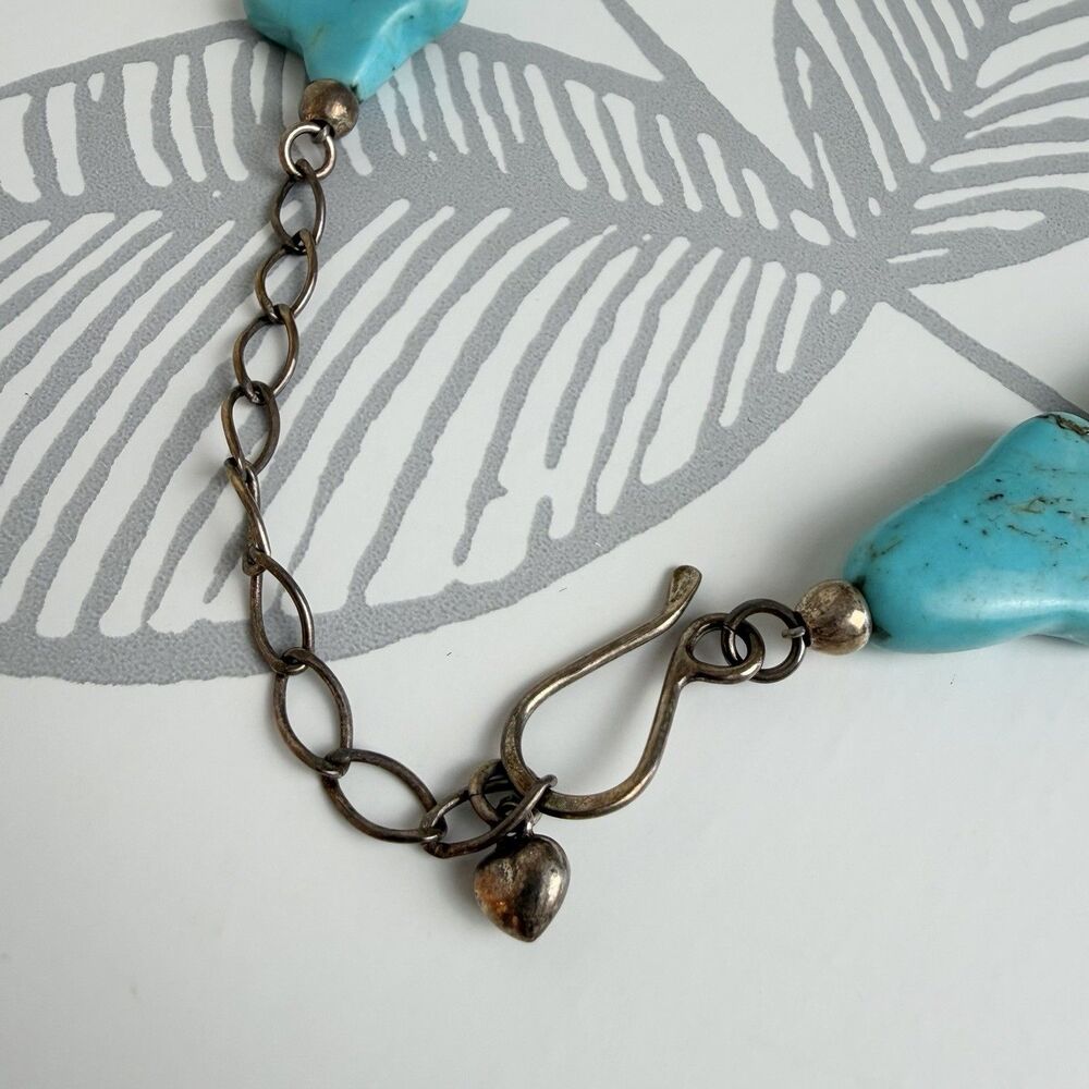 Jay King DTR 925 Necklace Mine Finds Turquoise Silver - Picture 3 of 6